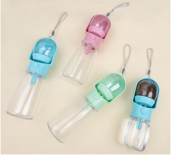 Portable Dog Water Bottle With Food Storage